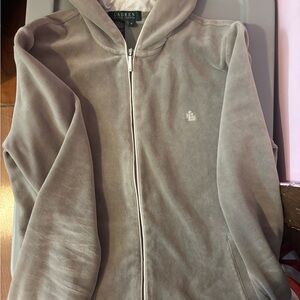 Lauren Ralph Lauren Taupe Zip-Up Jacket